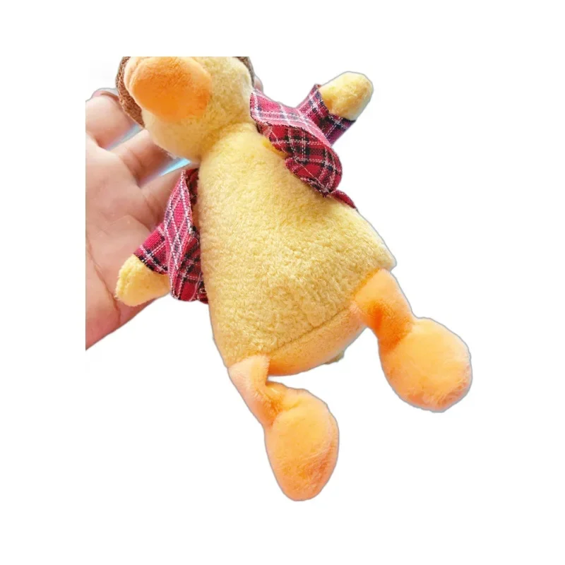 Stuffed Animals Plush Key Chain Fallow Beach Duck Plush Toy Cute Dress Duck Keychain Backpack Pendant Brithday Present for Kid