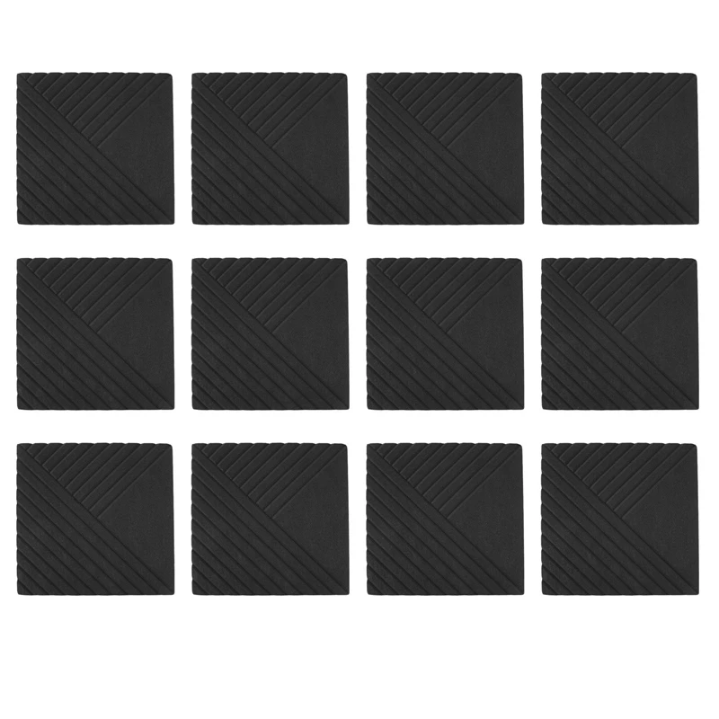 12 Pack Acoustic Panels,12 X 12 X 0.4 Inch Soundproof Foam Panels,Decorative Soundproof Wall Panels For Home