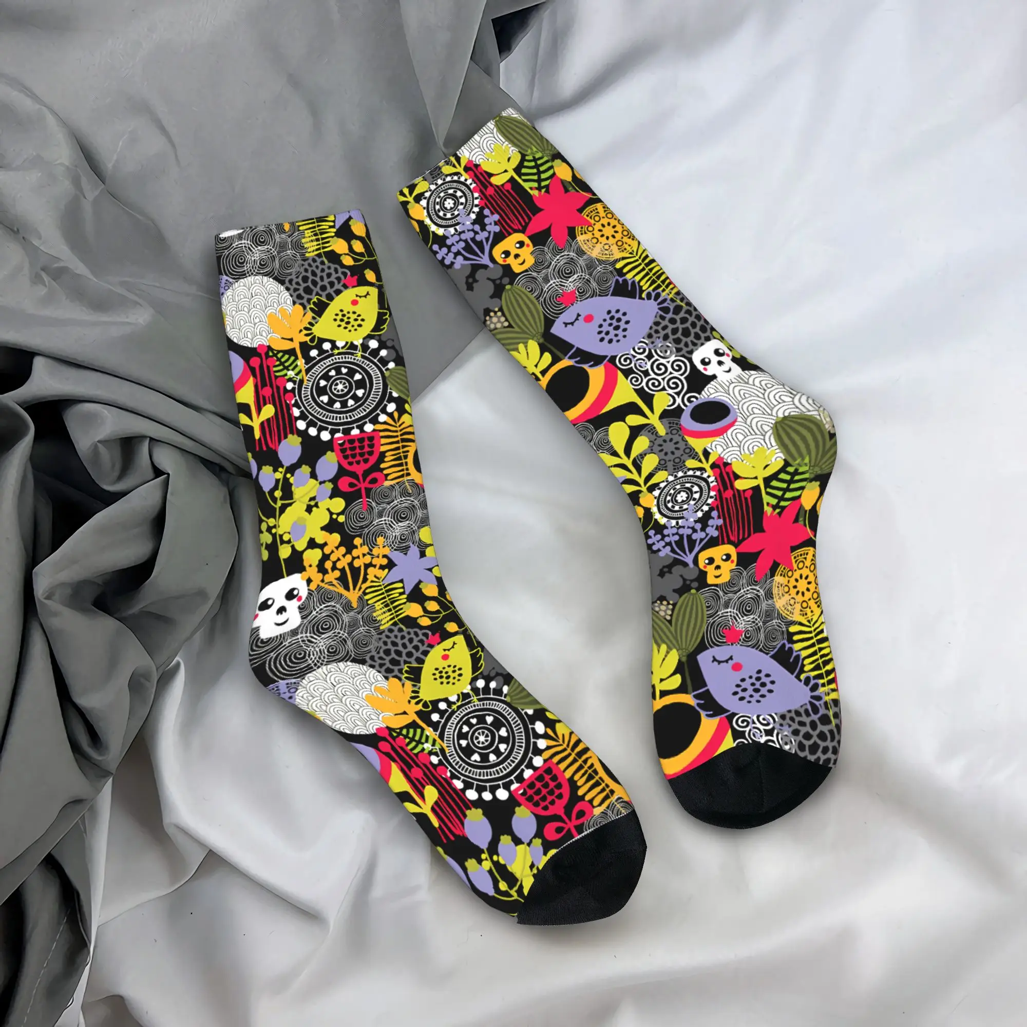 Halloween Spooky Skull Mix Socks  Casual Stockings Women Men Warm Soft Running Sports Socks Autumn Graphic Non-Slip Socks