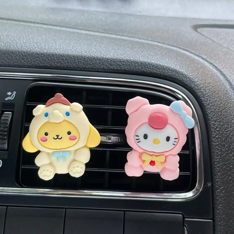 Anime Hello Kitty Car aromatherapy cute Kuromi My Melody Cinnamoroll Car air outlet decoration kawaii cartoon Car accessories