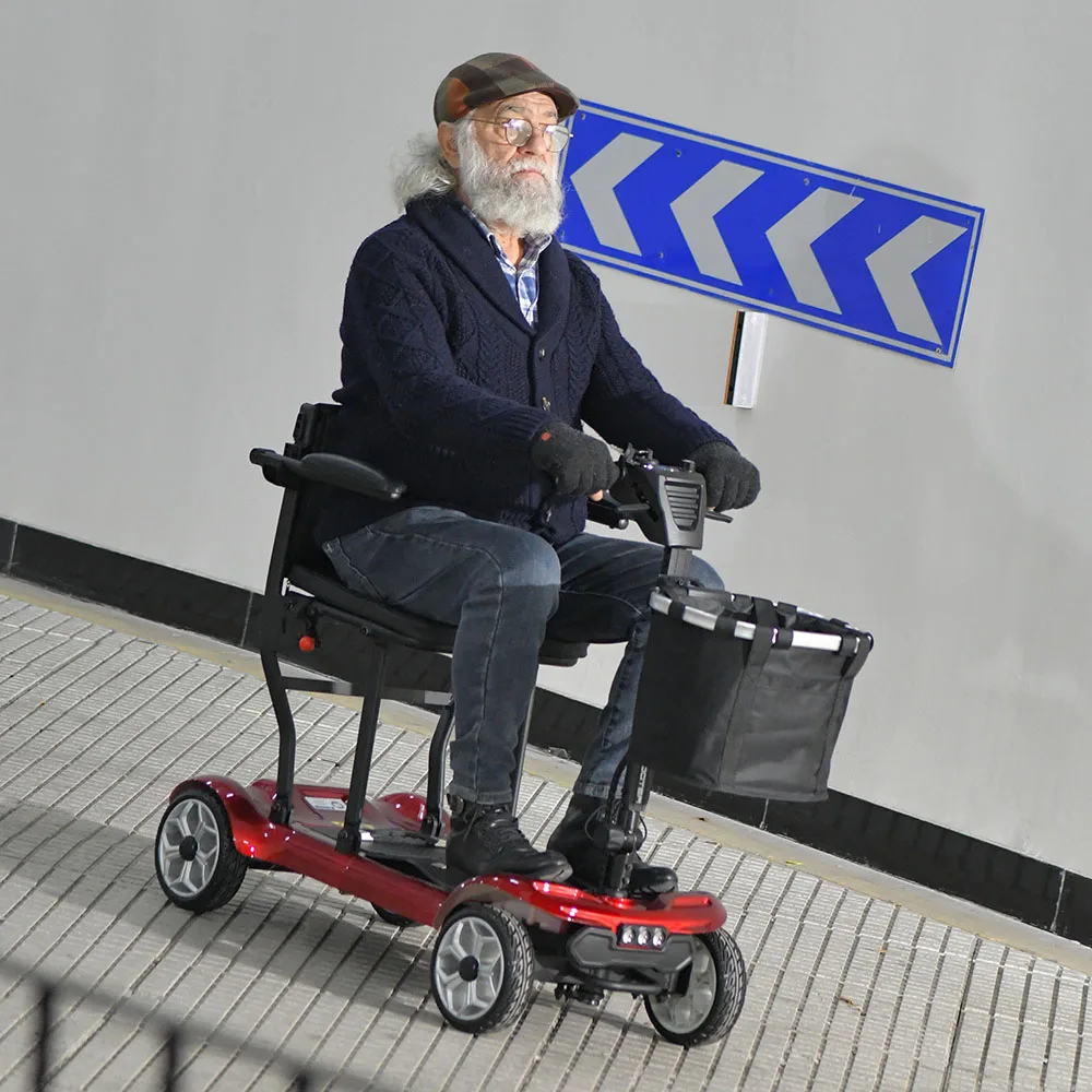 

4 Wheel Mobility Scooter ,Electric Mobility Scooter for Adults, Driving 25 Miles,Foldable Scooter 24V 10AH*2 Lithium Batteries