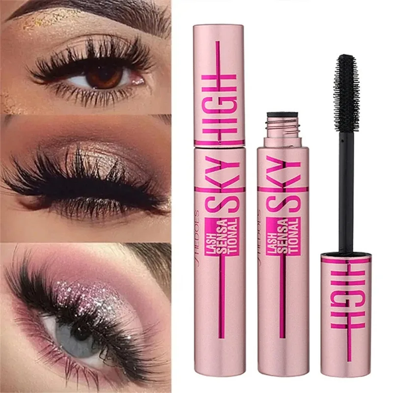 4d Seiden faser Wimpern Mascara Verlängerung dicke Curling wasserdichte Mascara kein Verblassen 24h dauerhafte Wimpern Pinsel verbessern Wimpern