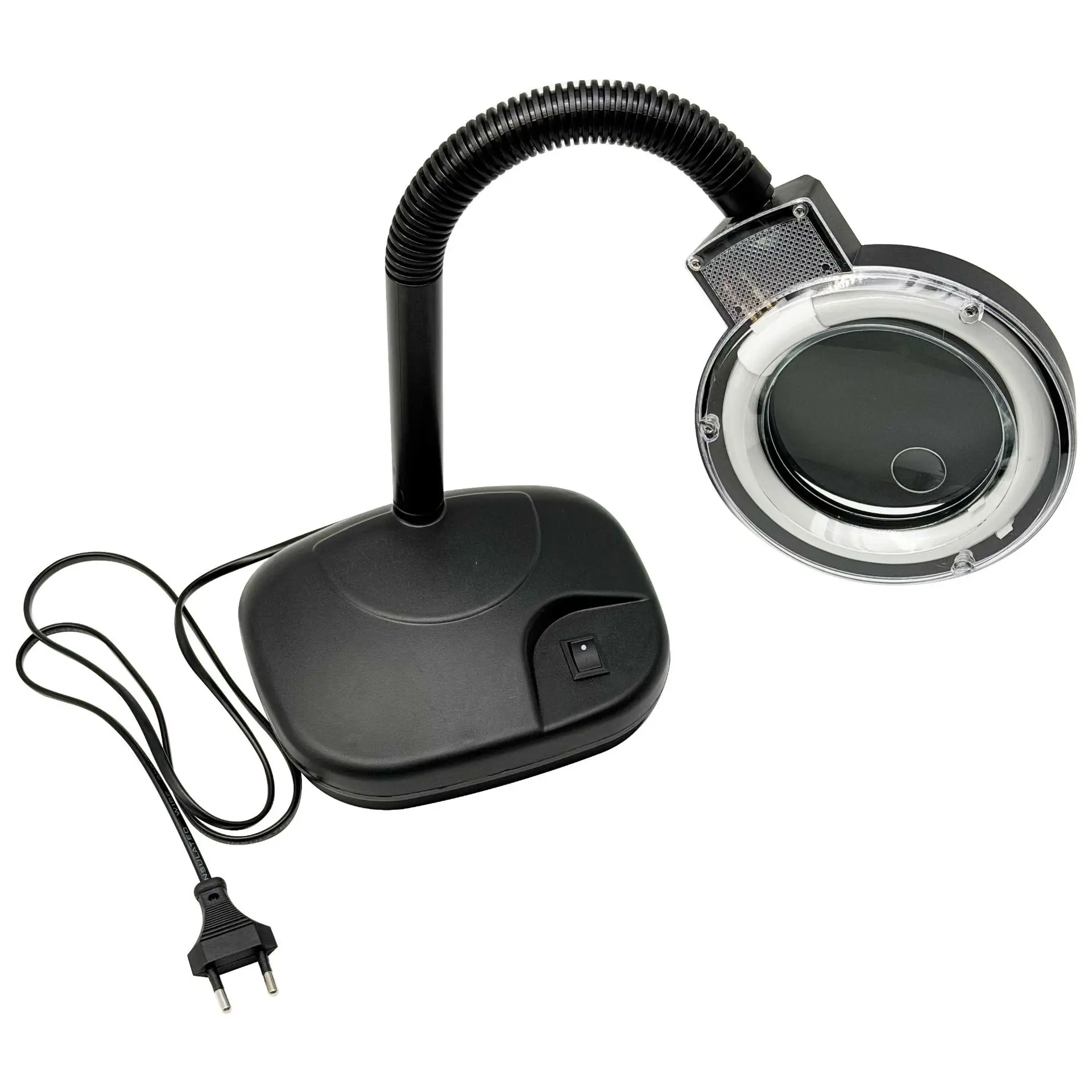 Desktop Magnifier for Jewelry Tabletop Magnifying Glass with Lamp, Main Lens 2-3 Times, Auxiliary Lens About 20 Times
