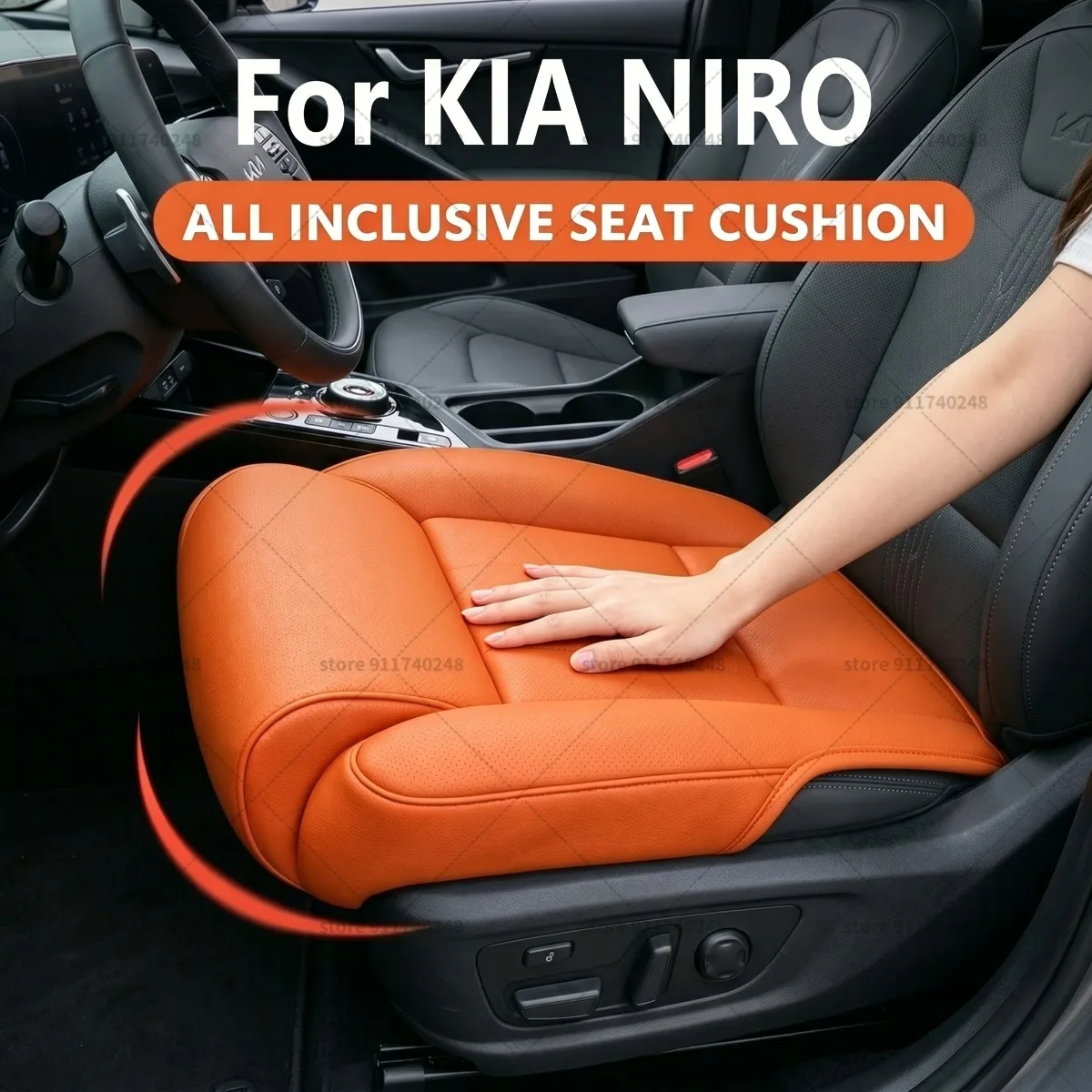 

Подушка-удлинитель для ног Kia Niro, подушка для поддержки бедер, из пены с эффектом памяти, кожаная, аксессуар для интерьера автомобиля