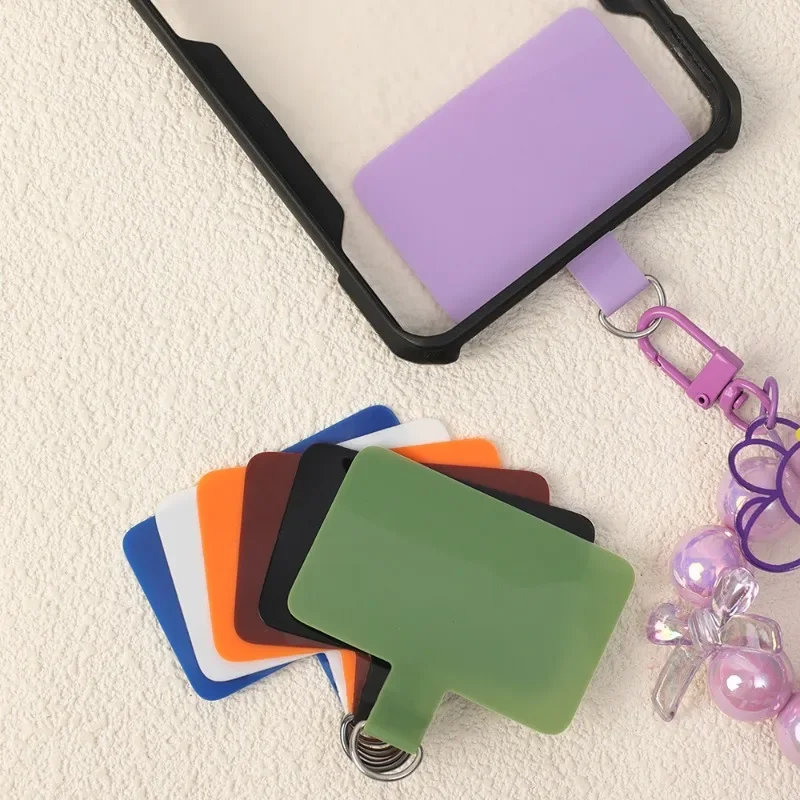 Universal Flexible Mobile Phone Lanyard Card Detachable Tether Tab Transparent Hanging Strap Patches Cord Clip for iPhone Huawei