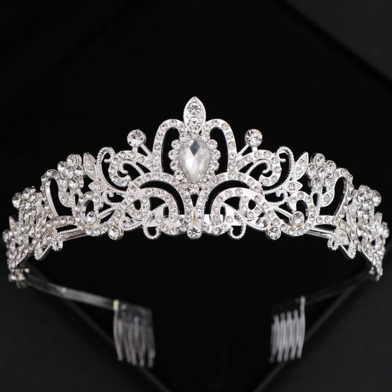 Crystal Bridal Tiaras And Crowns Rhinestone Prom Diadem Crown For Women Bridal Wedding Hair Accessories Jewelry Crown Tiara Gift