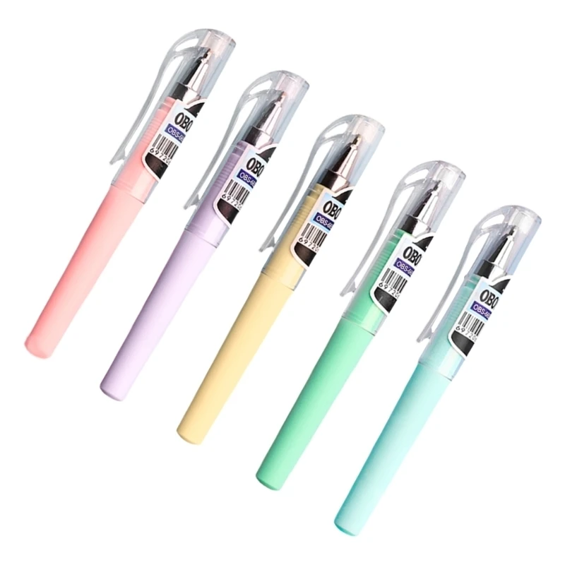  5Pieces Mini Short Gel Pen 0.5mm Smooth Writing Quick Dry Pocket Size Gel Pen