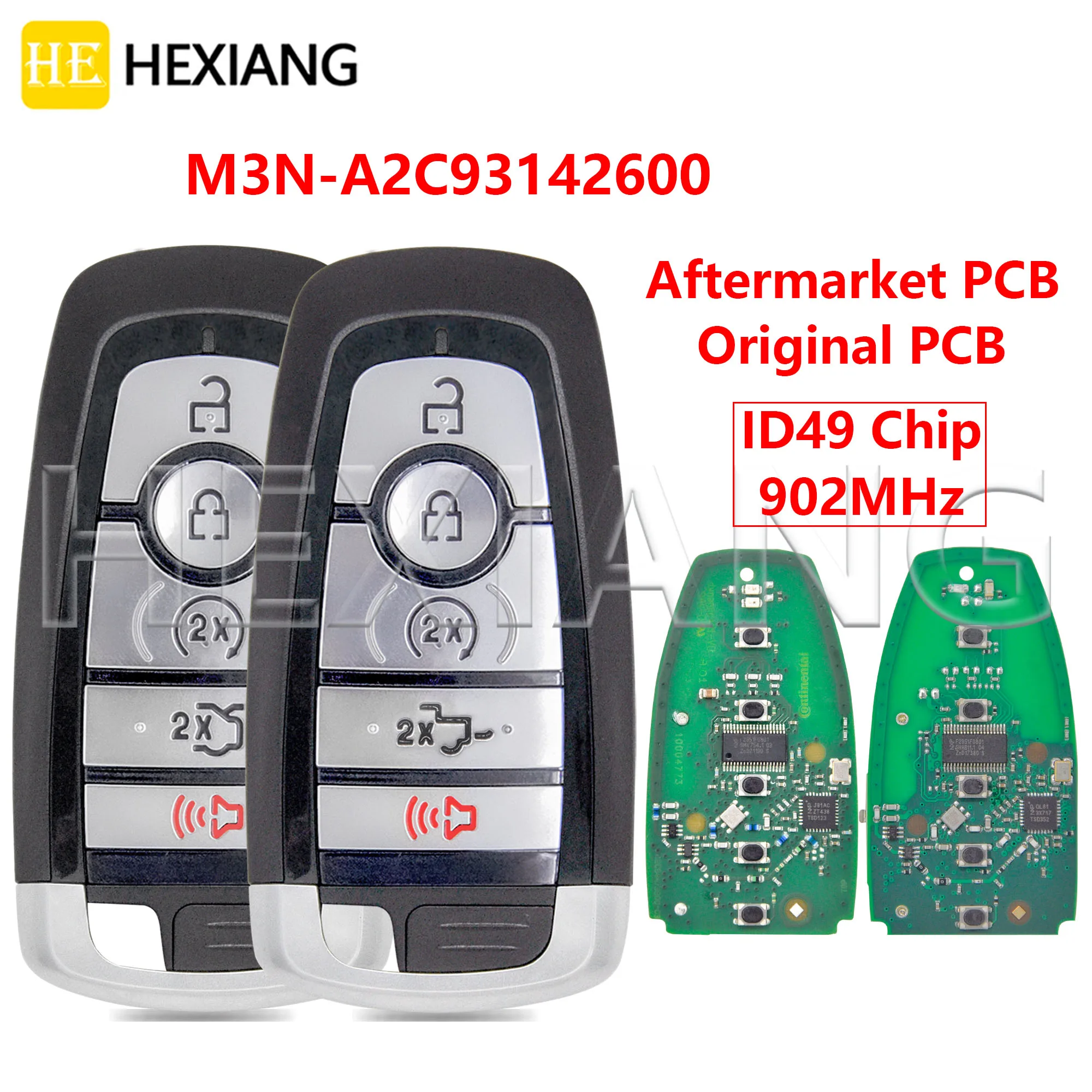 DR 902MHz ID49Chip Proximity Car Remote Key M3N-A2C931426 JR3T-15K601-BC For Ford Explorer Edge Expedition Fusion Mustang Mondeo