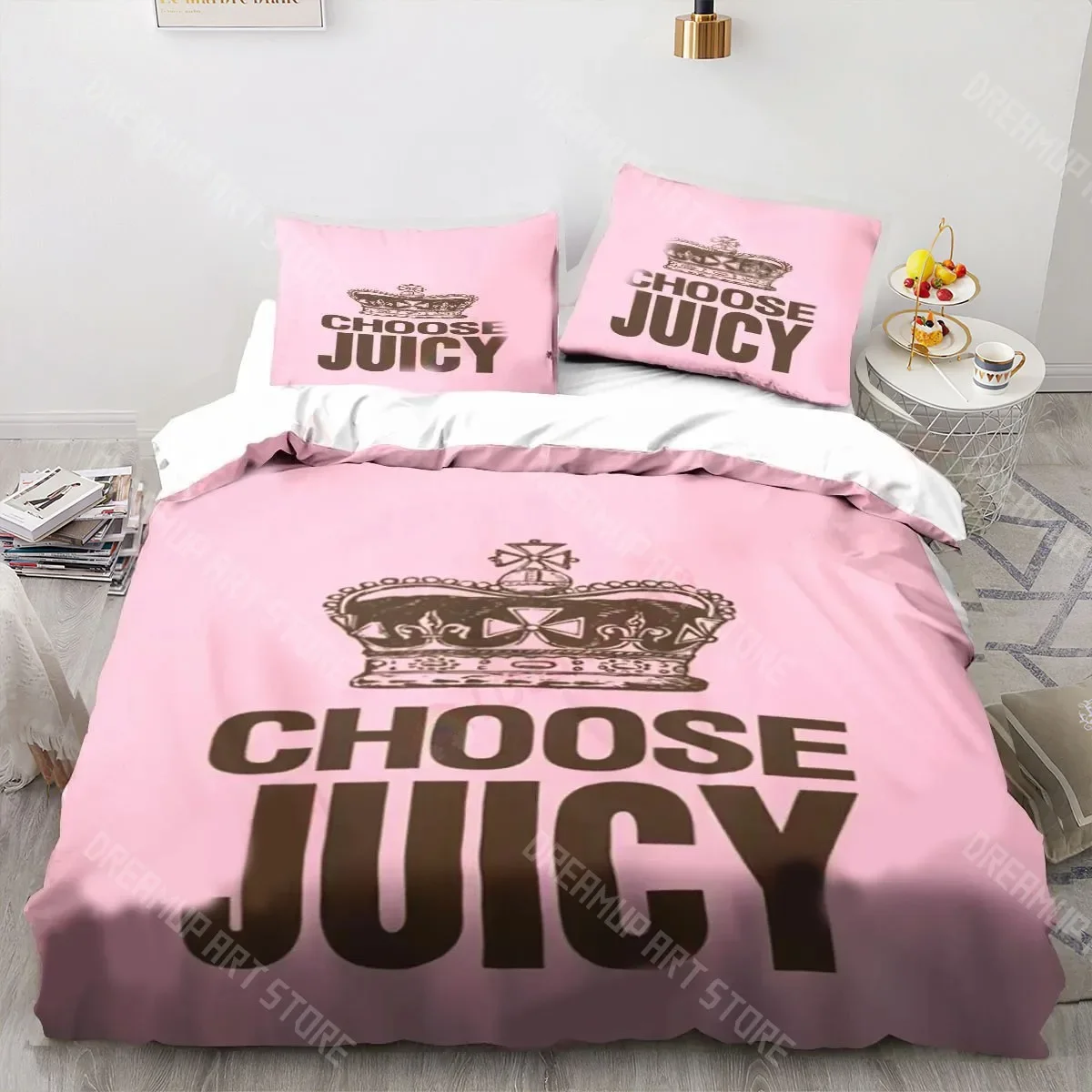 2026 3D Print Fashion J-Juicy Crown Couture Bedding Set Boys Girls Twin Queen King Size Duvet Cover Pillowcase Bed Boys Adult Be