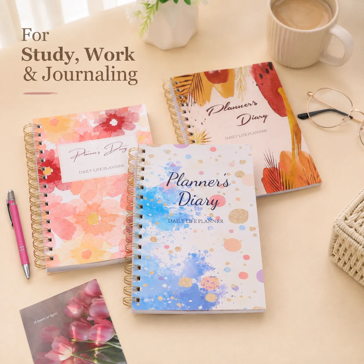 Spiral Bound Planner Notebook With Colorful Cover Daily Life Diary Schedule Planning To Do Notes Personal Office Stationery