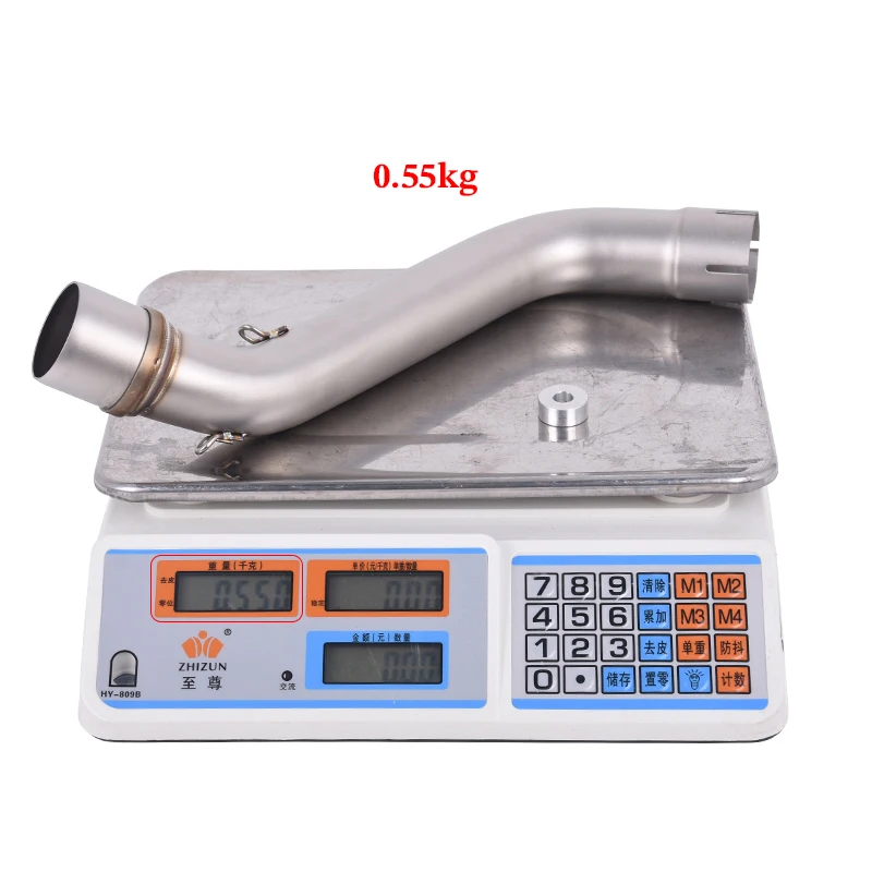 Motorcycle Exhaust Escape Stainless Steel Middle Link Pipe Connecting 51mm Muffler Slip On For CFmoto 700MT 700 MT 2025 2026