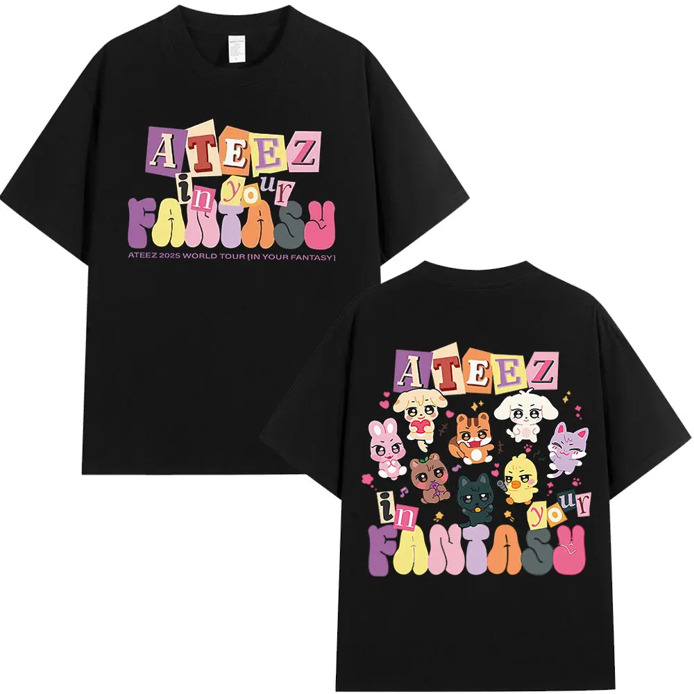 Cute Ateez 2025 World Tour in Your Fantasy T Shirt Fan Gifts