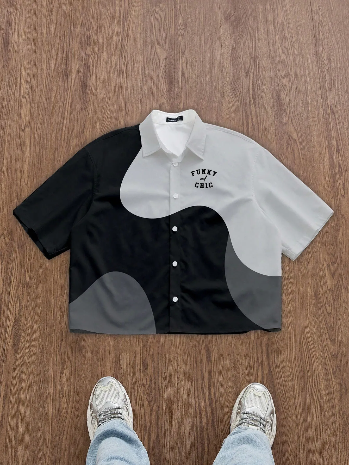 

2026 Summer New Style Men's Short-Sleeved Shirt with 3D Letter Pattern Print for Street Casual Fashion Comfortable and Soft