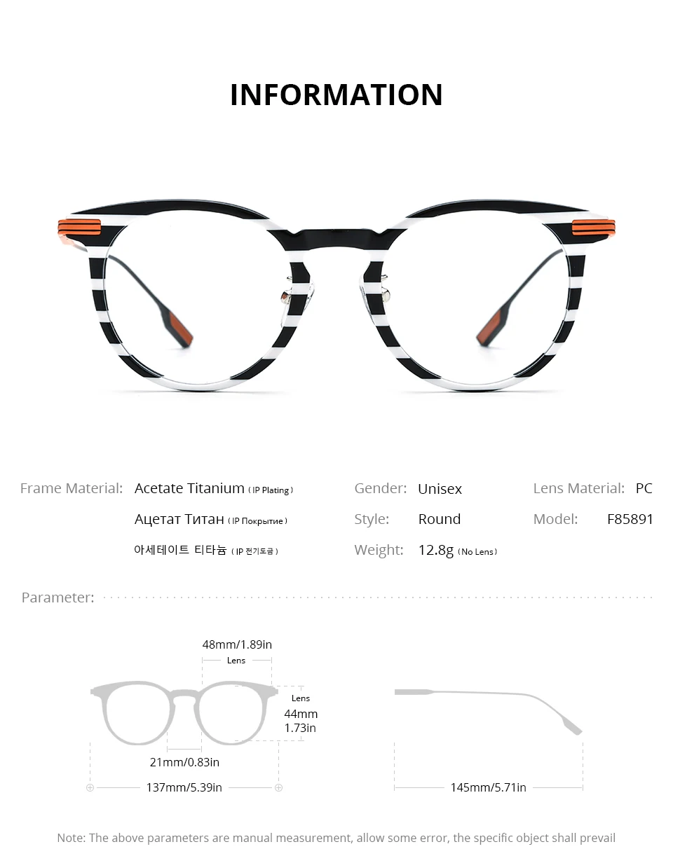 FONEX Acetat Titan Brille Rahmen Frauen Neue Marke Design Vintage Retro Runde Brillen Männer Japanische Brillen Brillen 85891 – Detail 3