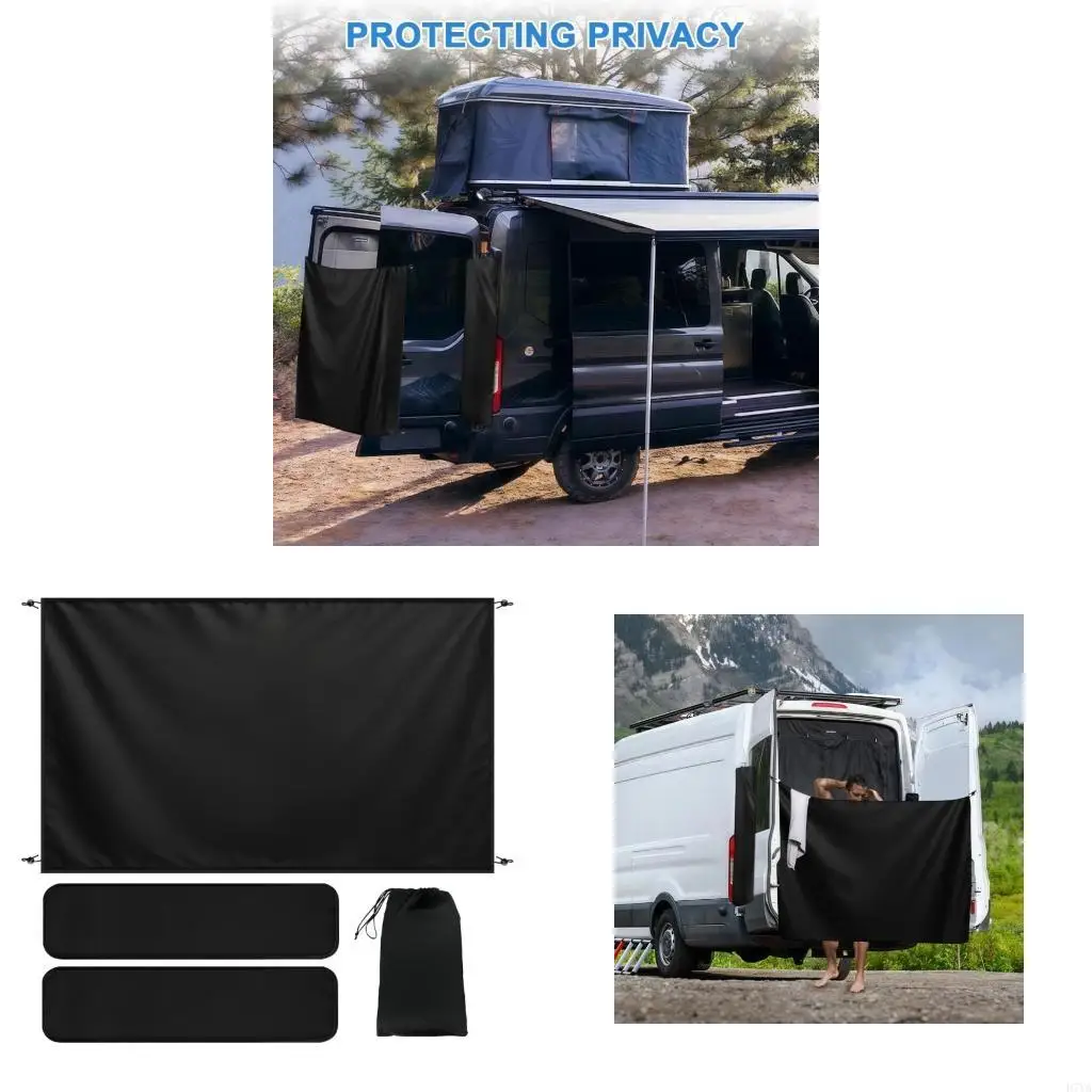 Quick Install Rear Door Privacy Panel With Closures For Big Vehicles D7YA