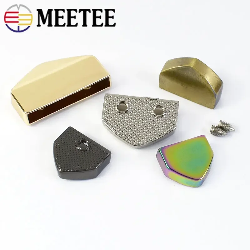 Meetee 5/10Pcs 12/16/18/25mm Metal Tail Clip Stopper Buckles Zipper End Hook Bags Screws Decoration Buckle DIY Carfts Accessory