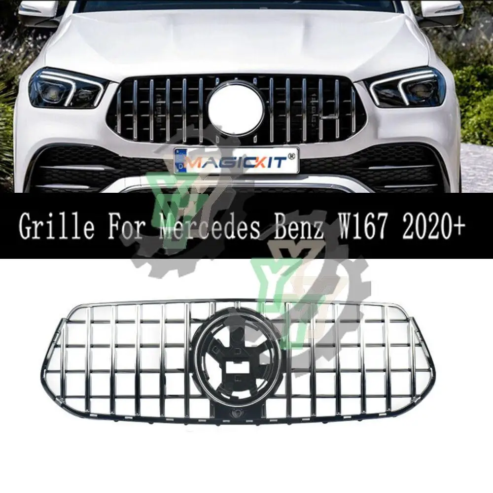 

Front Bumper Grille Racing Grill For Mercedes-Benz GLE Class C167 W167 Coupe SUV 4Matic GLE300 GLE350 GLE400 GLE450 2020-2023