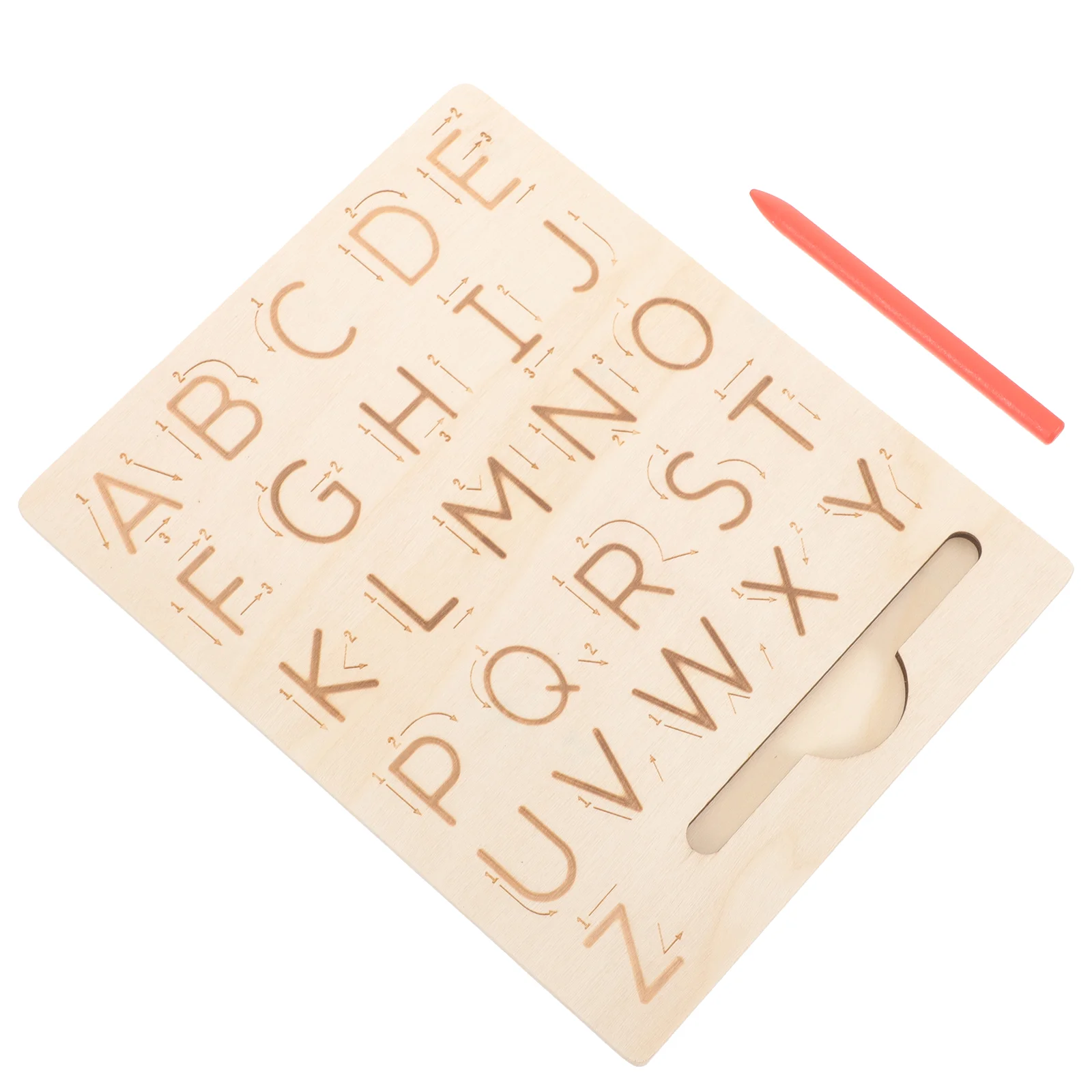 1 Set Wooden Tracing Board Wood Board Wood Toy Practicing Board letter recognition board alphabet learning playthings