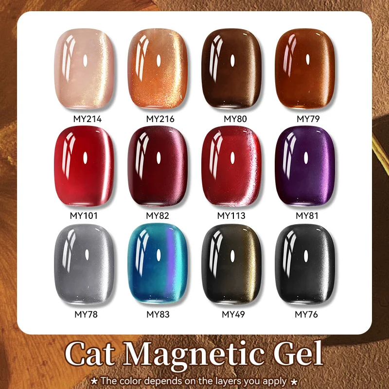 BORN PRETTY 10ml ゴールドピンクガラスビーズキャットマグネティックジェルアイジェルポリッシュウォーターライトグリッターソークオフUVニスネイルアート用品