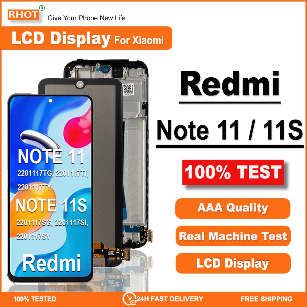 

6.43" For Xiaomi Redmi Note 11 LCD Display Touch Screen Digitizer Assembly For Redmi Note 11S LCD 2201117SG 2201117SI 2201117SY