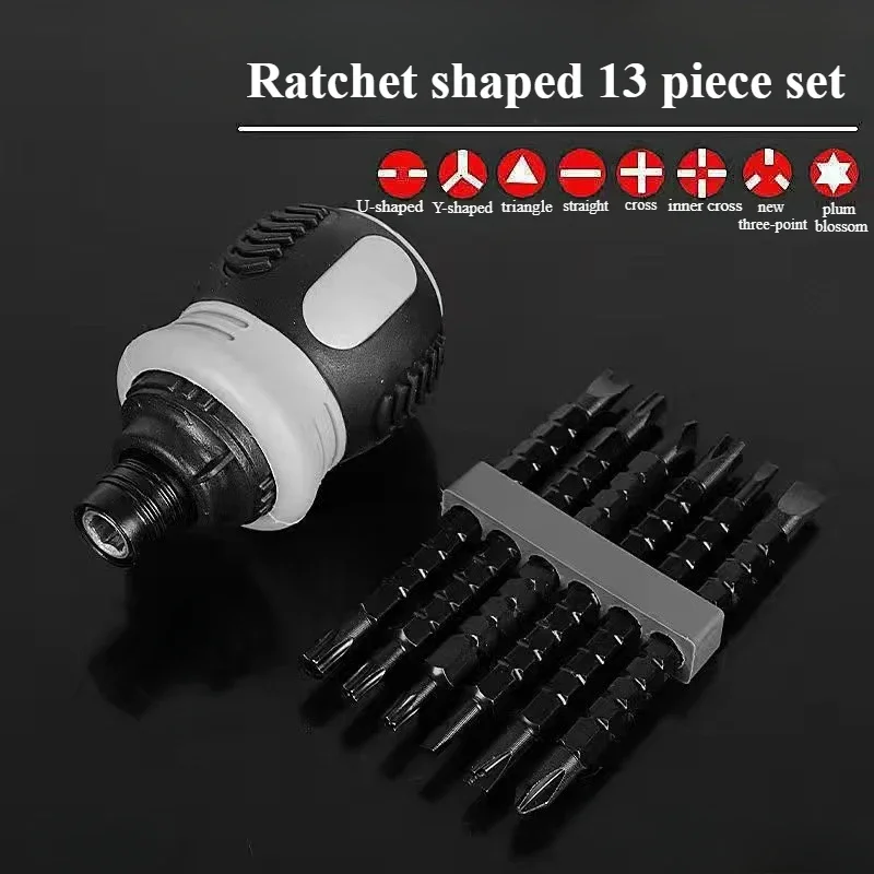 Premium Ergonomic Telescopic Labor-Saving Screwdriver Magnetic Batch Head Mini Ratchet Screwdriver Set Multi-function  Hand Tool