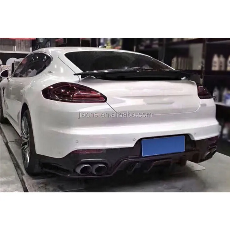 포르쉐 Panamera GTS 터보 2014 - 2017 범퍼 가드 용 탄소 섬유 앞 립 후면 디퓨저 스포일러 사이드 스커트 바디 키트