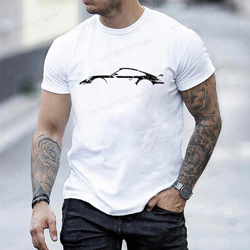 Minimalist Style T-Shirt for Men Women,Round Neck Short Sleeve Tee Shirts, Funny Race Car Printed T-Shirts for Men & Women Tops image 5