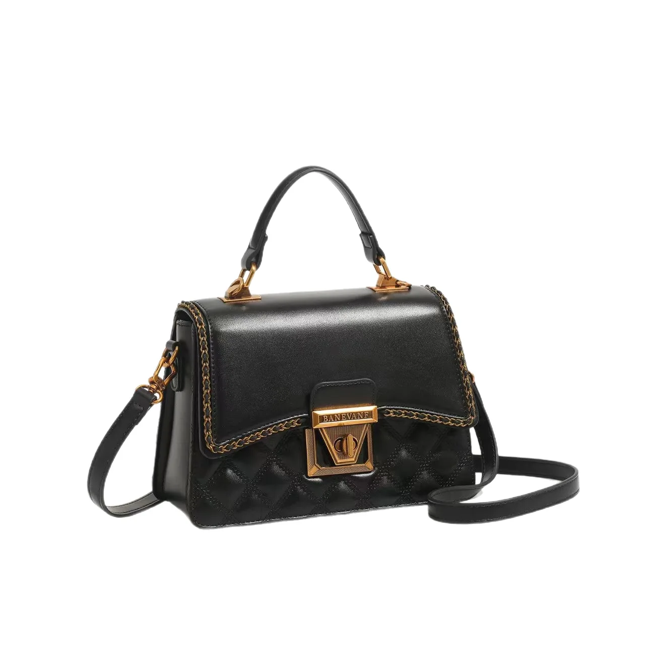 ​ กระเป๋าสะพายข้างผู้หญิงแบบควิลท์ลายล็อค รุ่นใหม่ ปี 2025 สายโซ่สไตล์วินเทจ กระเป๋าสะพายไหล่เก๋ไก๋สำหรับเดินทาง ดีไซน์หรูหราและกว้างขวาง ​