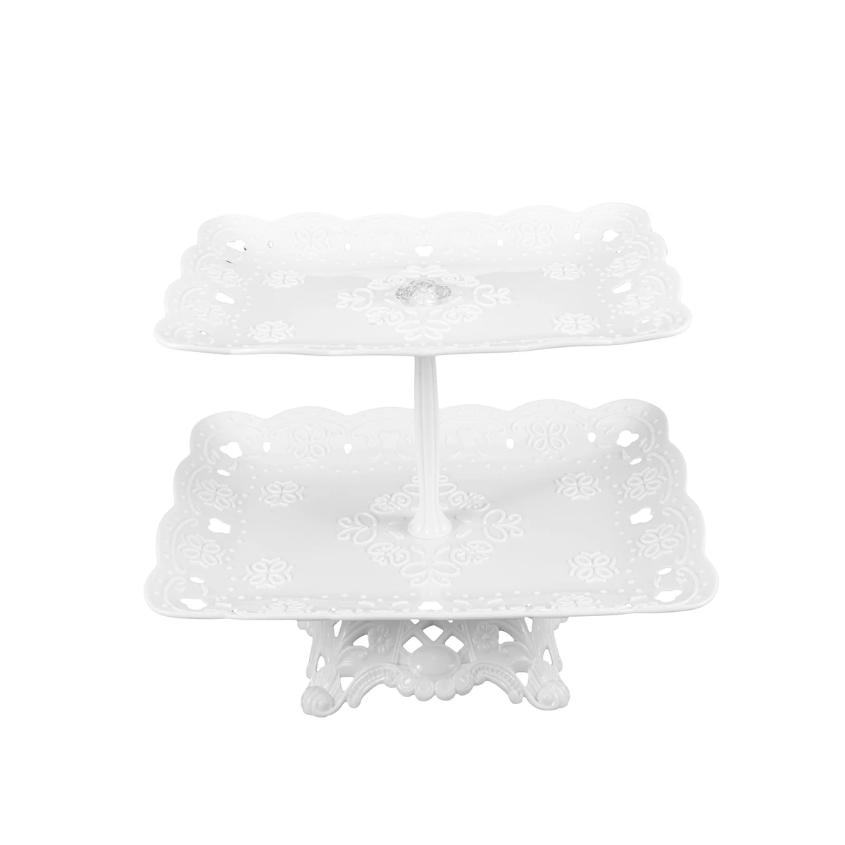

Cake Stand Desserts Cupcake Display Wedding Decor Rectangle Fruit Plate Tray Rack