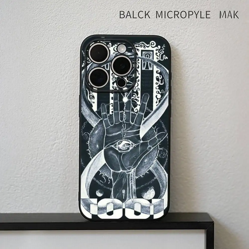 Klassieke Tool Band Lateralus Telefoonhoesje voor iPhone17,16,15,14,13,12,11 Plus, Pro Max Zachte Zwarte Cover