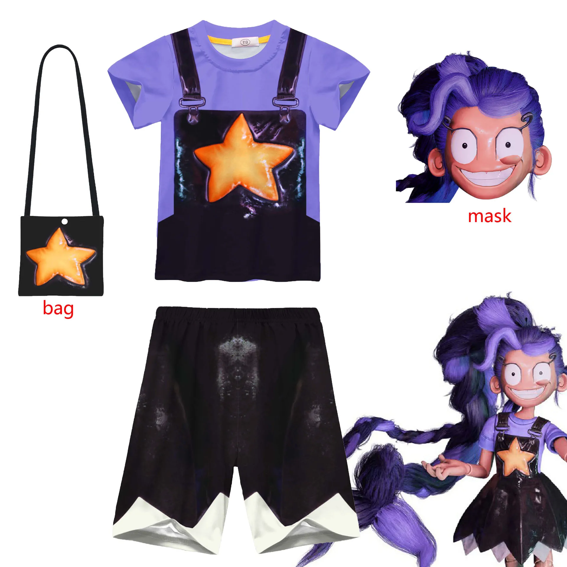 

Новый комплект детской пижамы Bobi Time Lily's Game Time для косплея: топ и брюки, одежда для девочек, свитшоты и штаны для малышей