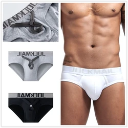 JOCKMAIL-Suspensorio sexy de algodón para hombre, ropa interior con bolsa convexa, anillo ajustable gay