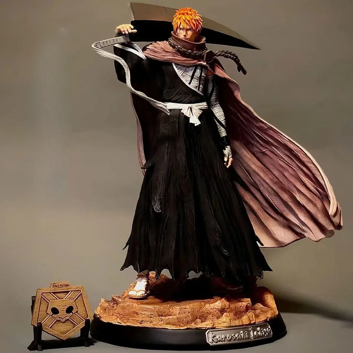 35CM Manga BLEACH Anime Figure GK Kurosaki Ichigo Byakuya PVC Action Figures Toy Collection Ornament Model Statue Christmas Gift