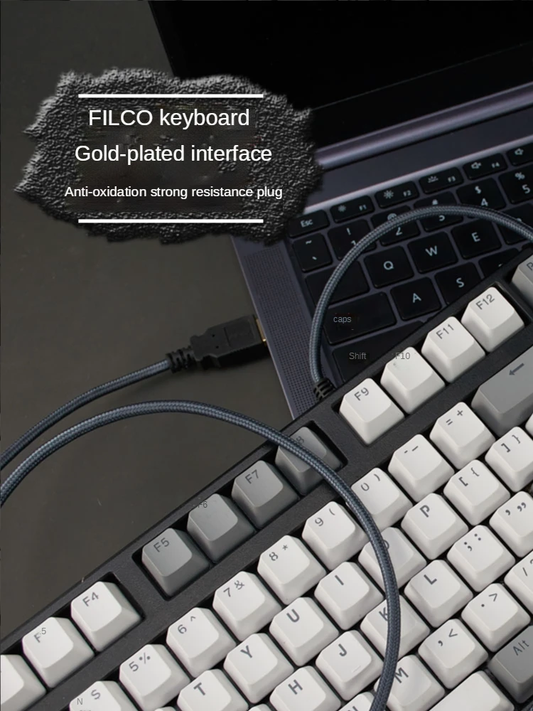 1.5M Filco Keyboard สาย Filco Keyboard ข้อมูลสาย Ninja Holy Hand Second Generation 87/104 USB ข้อมูลสายคอมพิวเตอร์คีย์บอร์ด