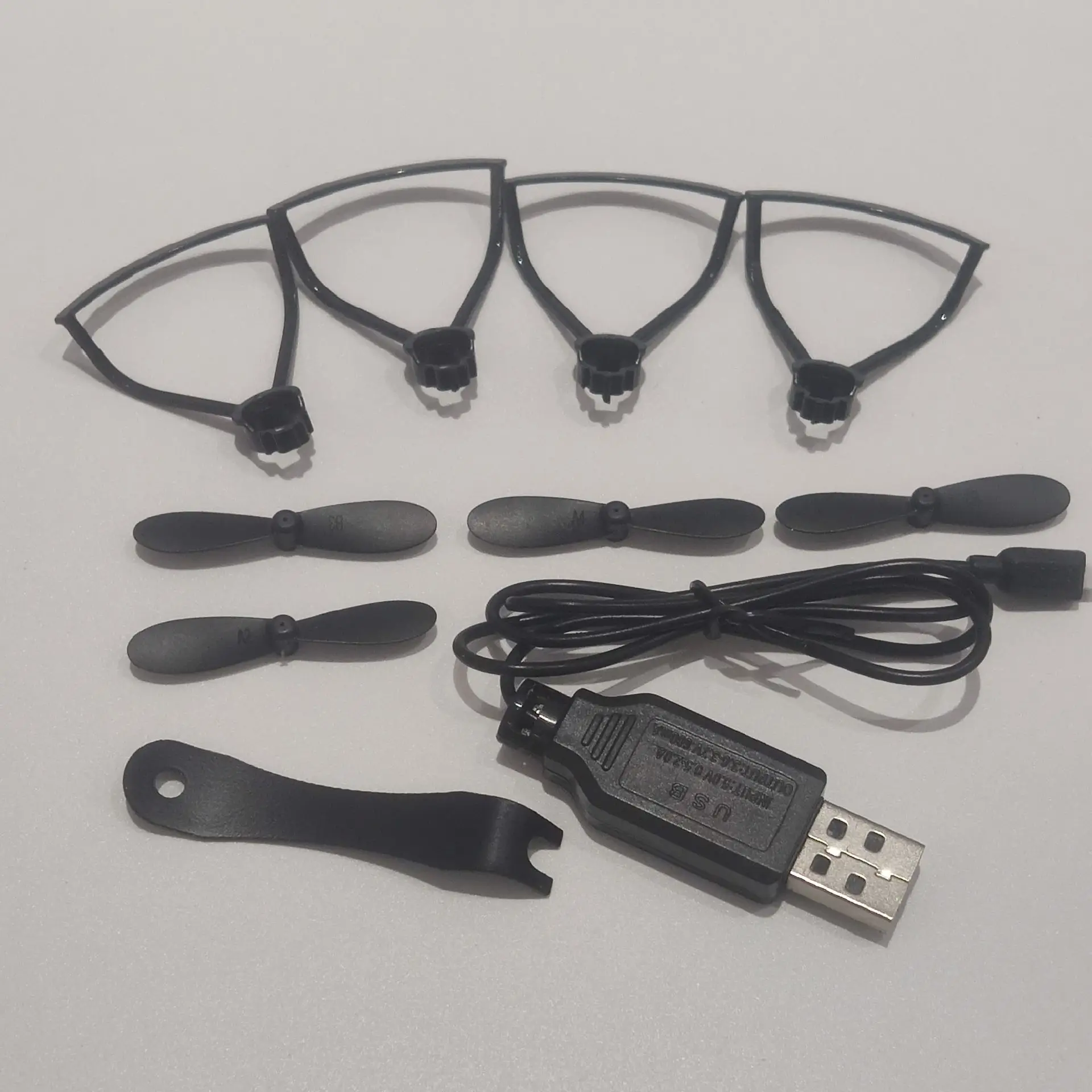 Spare Parts Propeller Blade Protective Frame USB Charging Wire Fan Blade Disassembly Toy Accessories  Package for DH-120 Drone