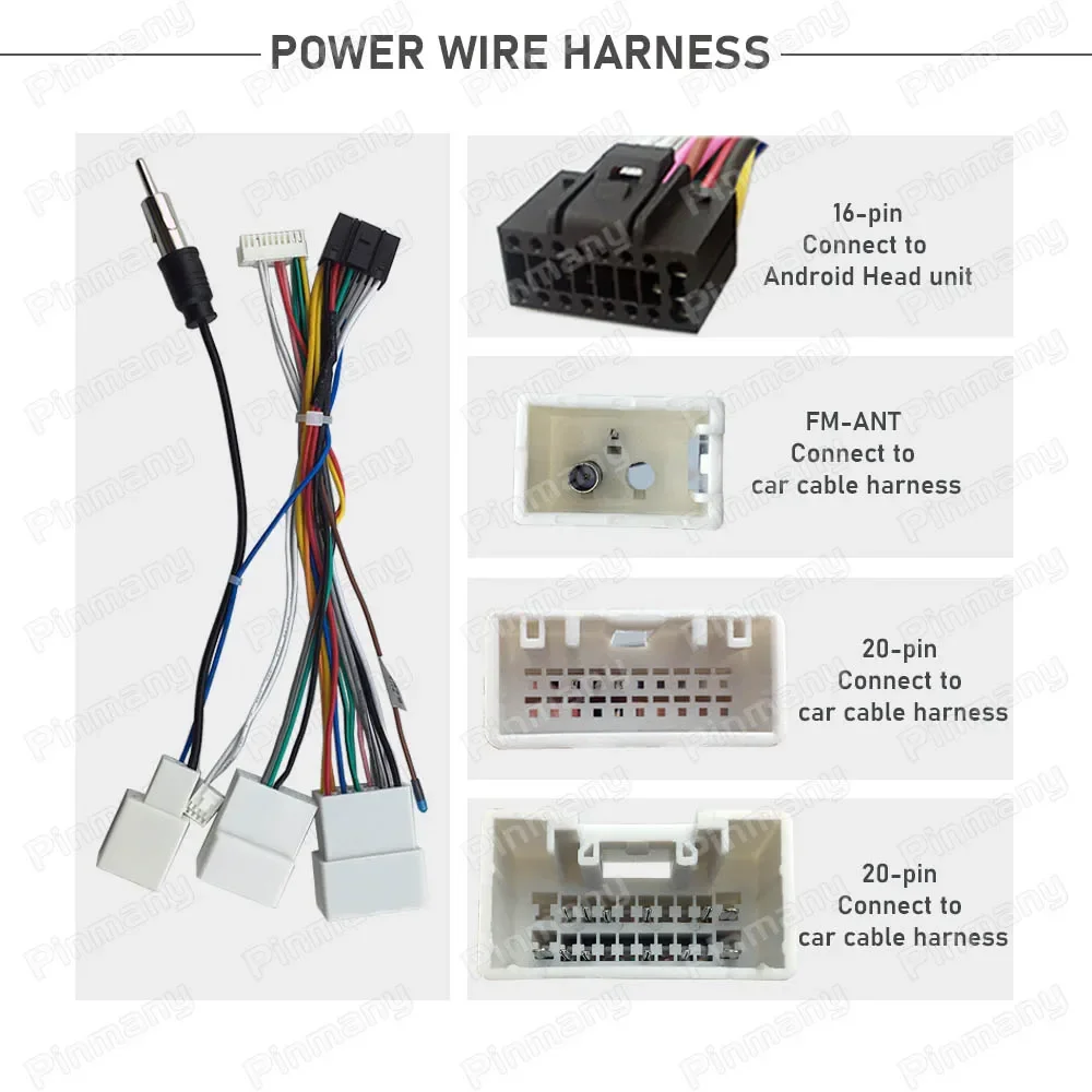 For Toyota Land Cruiser RAV4 Highlander Camry Lexus JBL Audio Amplifier Car Radio Cable Connector TYC20 Wire Harness with CANBus