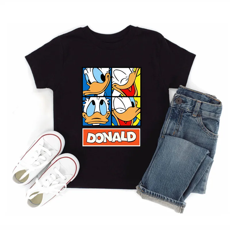 Donald Duck Cartoon Patches for Clothes Cute Vynil Heat Transfer Thermal Stickers DIY Kids T shirt Iron on for Women Appliqued