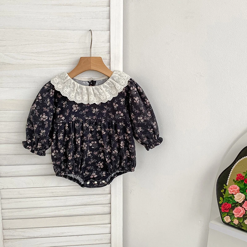2026 Neuer Frühlings-Baby-Strampler für Mädchen 0-24M Langarm Baumwolle Bedruckt Koreanischer Stil Kletter-Strampler Süße Babykleidung – Detail 7