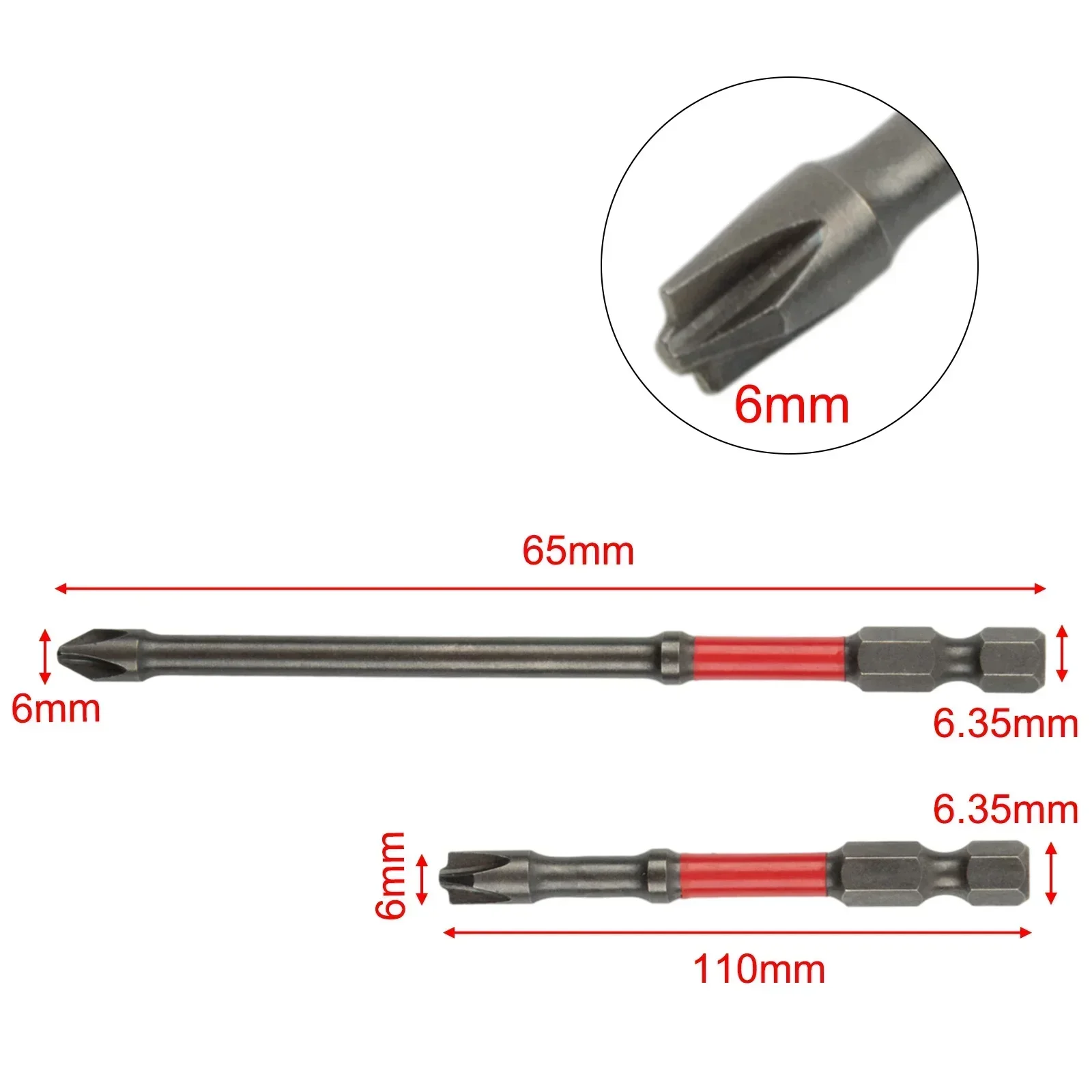 65-110mm Magnetic Special Slotted Cross Screwdriver Bit For Electrician Circuit Breakers FPH FPZ Socket Switch Power Tool