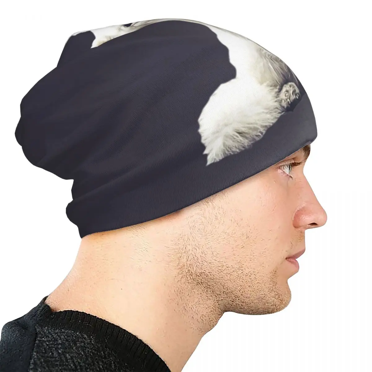 White Swiss Beanie Hats Shepherd Dog Bonnet Hats Men Women Vintage Outdoor Skullies Beanies Autumn Design Warm Soft Caps