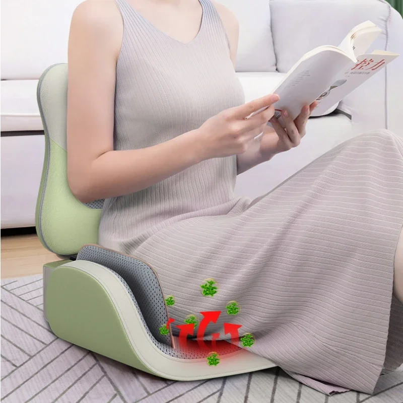 Infrared Pelvic Massager Multi-functional Folding Electric Heat Compression Cushion Body Massage Hot Compress Hip Massage Seat