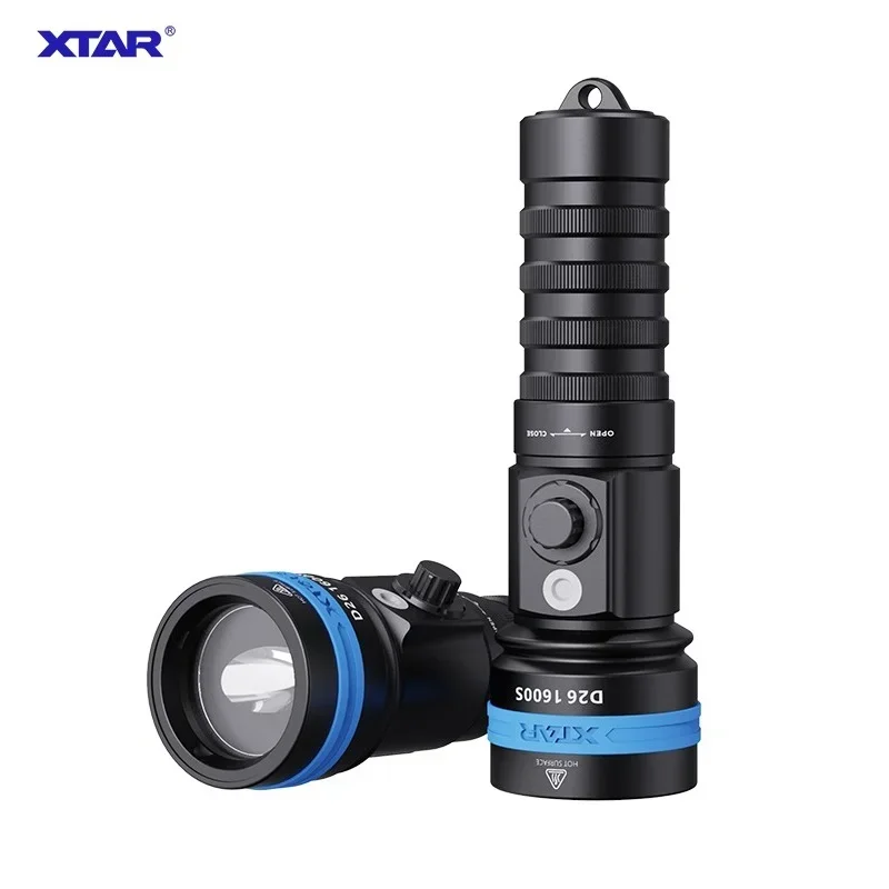 XTAR D26 1600S Diving Flashlight CREE XHP35-HI D4 LED 1600 lumen beam distance 432 meter 100 meter diving depth