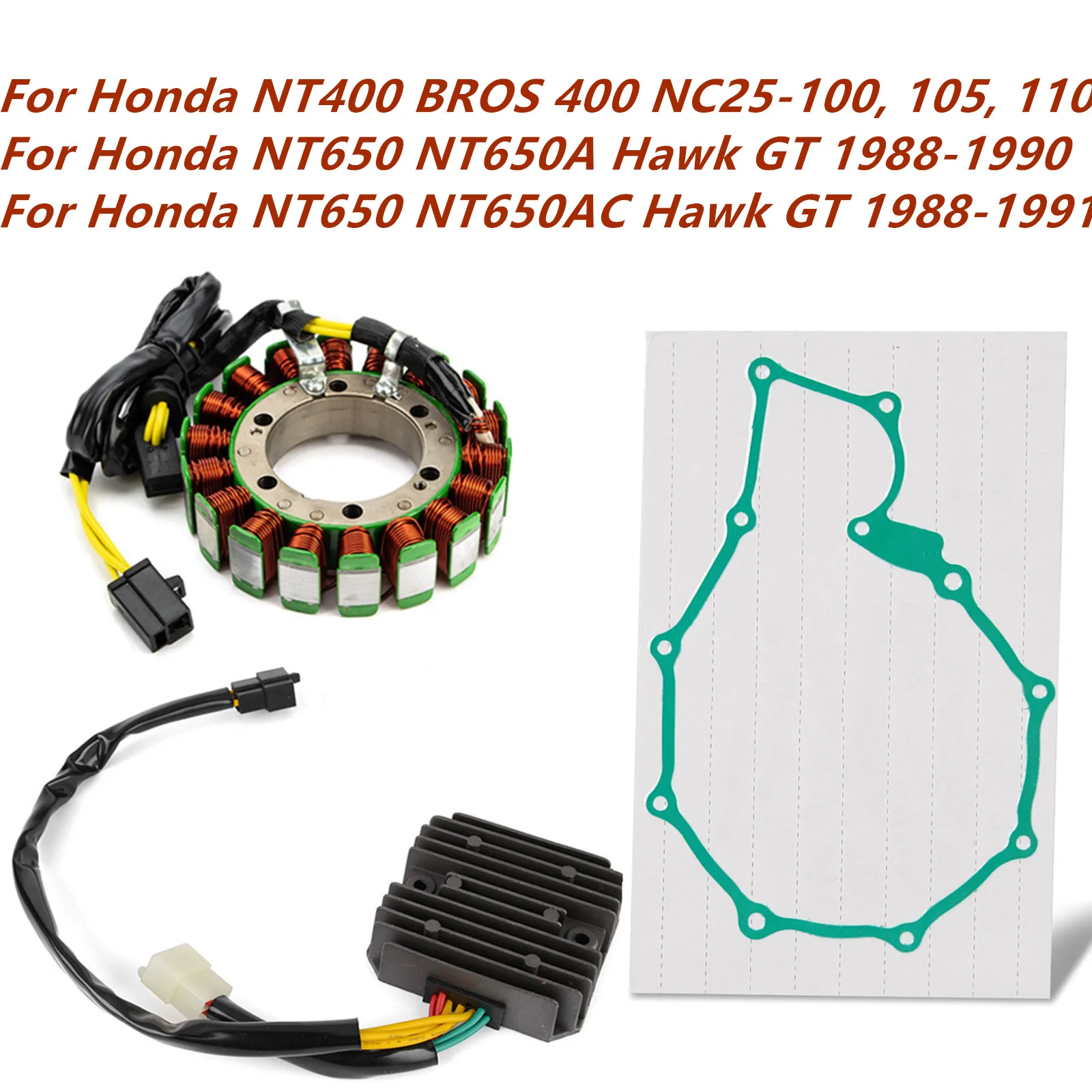 Stator Coil Regulator Gasket For Honda NT650 NT 650 NT650A NT650AC Hawk GT 1988-1991 NT400 BROS 400 NC25-100, 105, 110