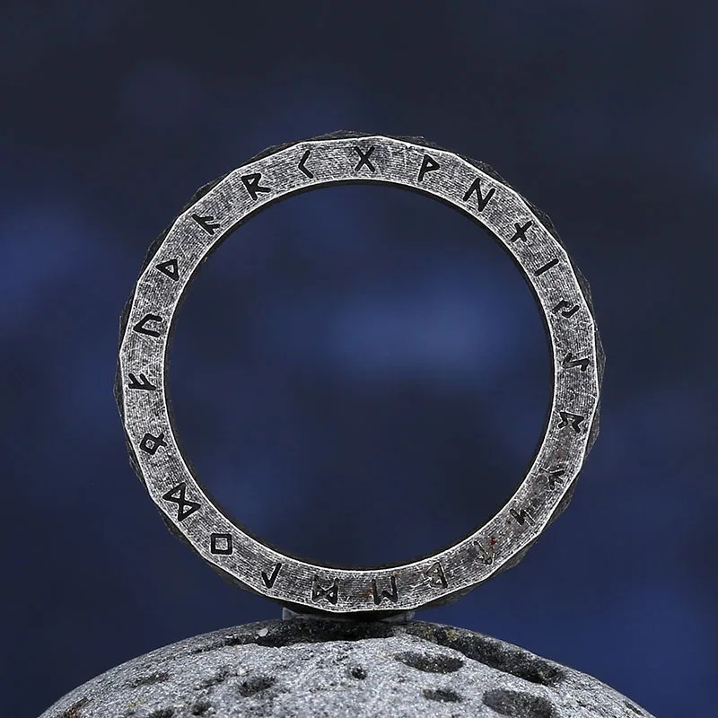 Fashion Retro 2023 New 316L Stainless Steel Creative Style Viking Norse Triangular Ring For Teens Jewelry Valentine\'s day Gift
