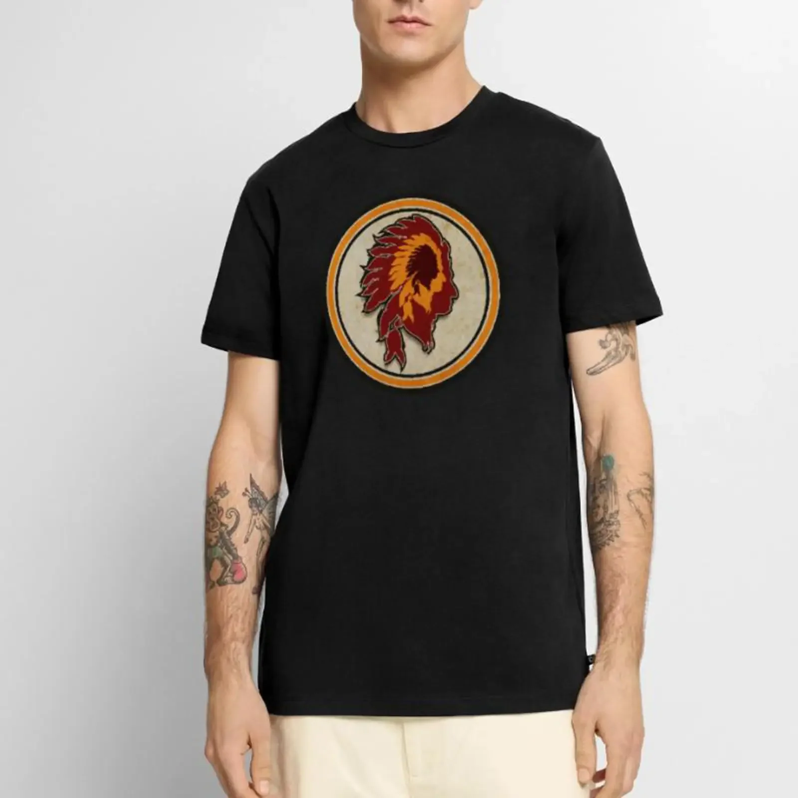 Camiseta Premium Bio para Hombre con Estampado Vintage de Die Seele der Amerikanischen Ureinwohner, Ropa de Diseñador Transpirable