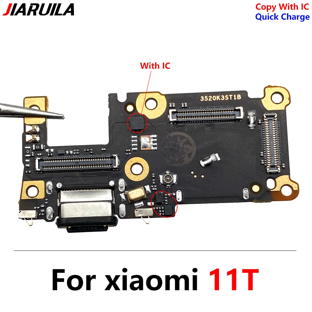 NEW USB Charger Dock Plug Socket Connector Charging Port Microphone Flex Cable Replacement Parts For Xiaomi Mi 11T 12T 12 Pro