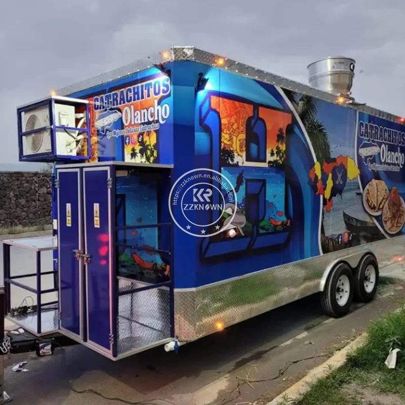 DOT Certified Mobile Street Food Trailer USA  10FT Food Vendor Trailer Composite or Fiberglass