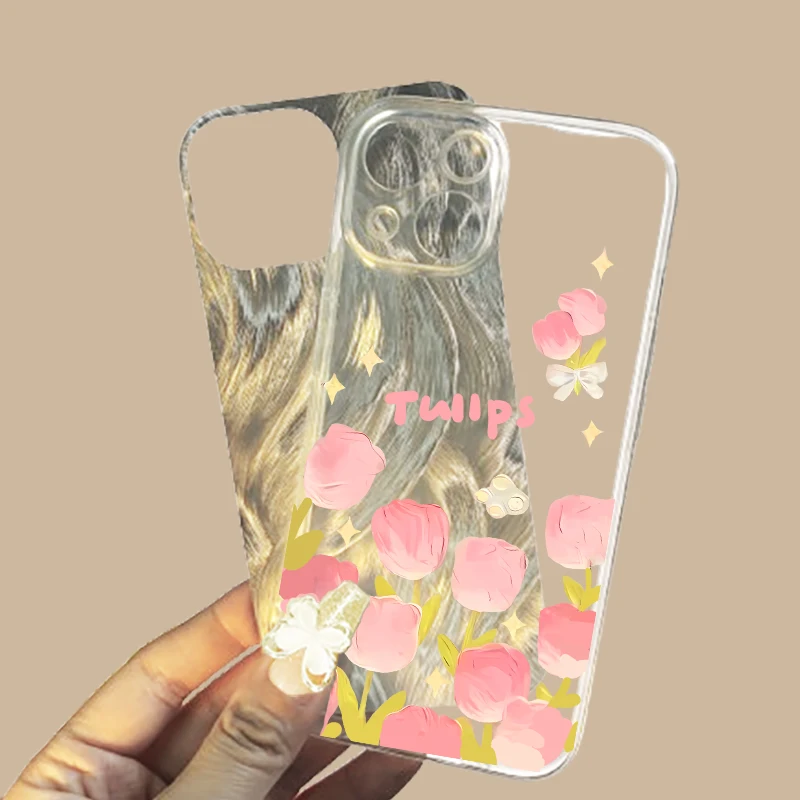 Flower graffiti Case For Realme C53 C21Y C35 C55 5 6 7 8 9 10 Pro 5i 6i 7i 8i 11 C11 C12 C15 C25 C33 C30 C51 Note 50 TPU Cover