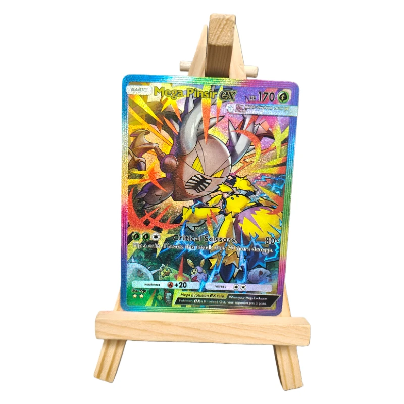 DIY PKM TCG Pocket Card Immersive B1 Mega Rising Dragalge Pinsir Greninja Hitmochan Rapidash Ampharos Absol EX APP Game Card view 3
