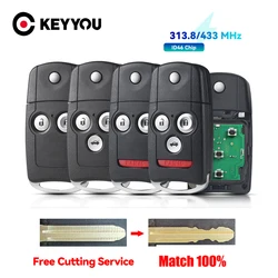 KEYYOU con servizio di taglio chiave per auto remota 313.8Mhz 433Mhz ID46 per Honda Insight Civic Accord 8 CR-V Jazz per Acura MDX RDX TL